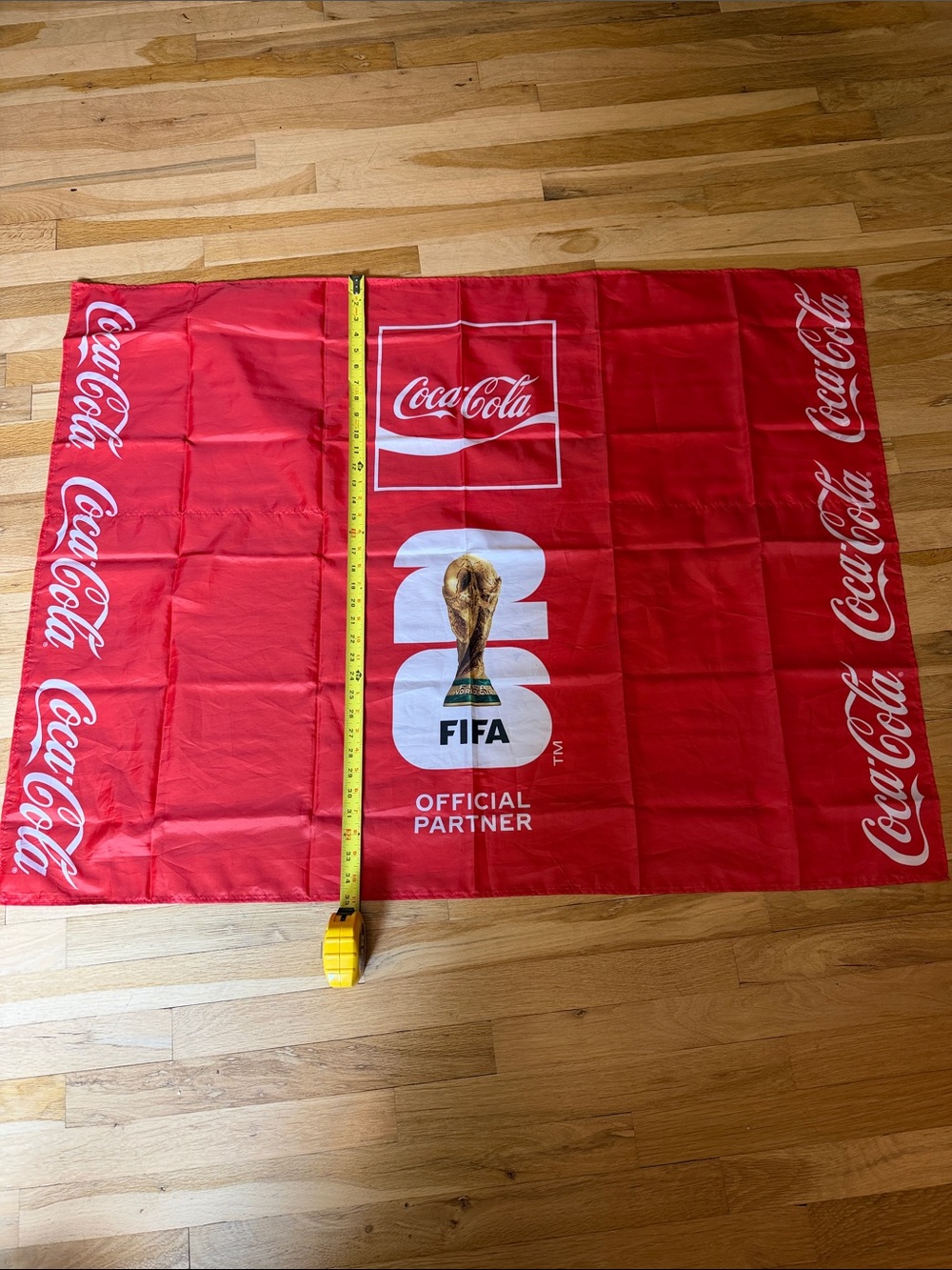 NWT Coca Cola Red FIFA Official Partner Cape & Banner 2026